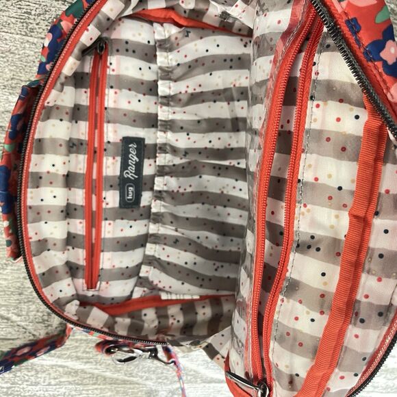 LUG $99 Ranger Quilted Embroidered Red Floral Crossbody Bag Purse READ! - Picture 12 of 16